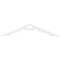 Ekena Millwork Pitch Cena Architectural Grade PVC Gable Pediment, 36"W x 7 1/2"H x 1"P (5/12) GPP036X008X100CEN - alternate 2